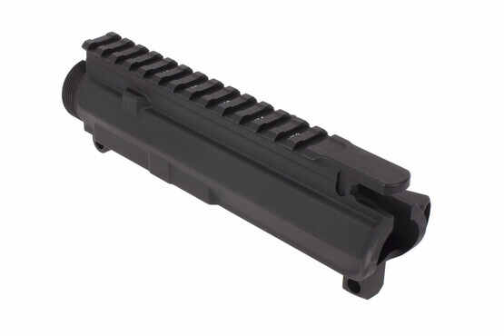 The Aero Precision Stripped M4E1 upper receiver features a durable black anodized finish